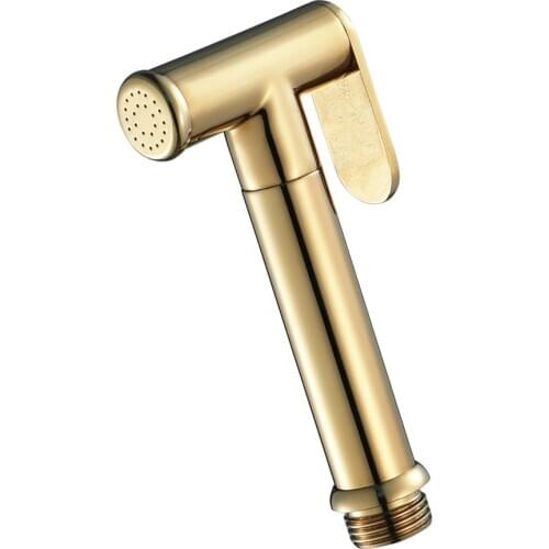 Brass golden Shower Head Round Spray Gun Bathroom Cleaning Toilet Cleaning Flushing Bidet Spray Gun