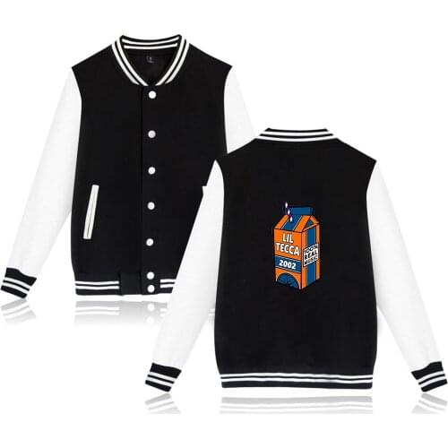 Lil Tecca Spring Hot New O-Neck Letter Pattern Print Baseball Shirt Comfortable Streetwear Harajuku Couple Baseball Jacket Tops