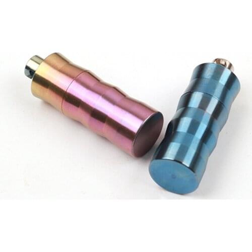 Mini Purple Seal bottle Titanium Alloy Waterproof Canister Pills Can Capsule Bottles EDC Outdoor Tool