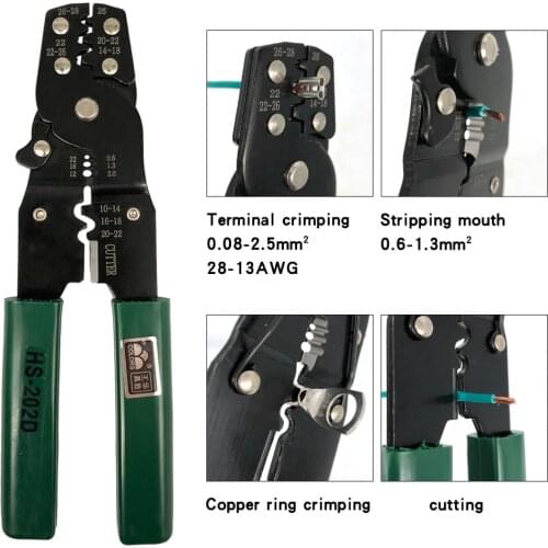 Multifunction Pliers 180mm 7inch Crimping Stripping Cutting Mini Tools DuPont copper ring Insulation Tube Terminals