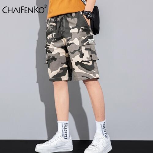 CHAIFENKO Mens Summer Cargo Shorts 2021 New Fashion Loose Casual Cotton Shorts Multi-Pocket Camouflage Shorts Men Plus Size 8XL