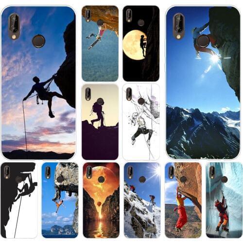 123H Mountain Climbing Adventure Sports design Soft Silicone Tpu Cover Case for huawei Nova 3 3i p smart
