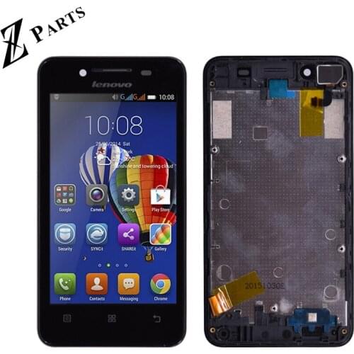 Original For Lenovo A319 LCD Display With Touch Screen Digitizer Assembly With frame Black free shipping
