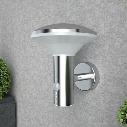 NBHANYUAN Lighting® LED Outside Lights Mains Powered with Motion Sensor Outdoor Wall Light PIR STAINLESS STEEL