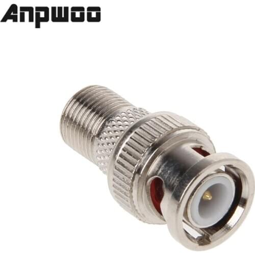 ANPWOO 10Pcs/Set BNC Male Plug To F Female Jack Coax Connector Adapter For CCTV Camera