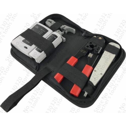 Professional Network Cable Tester Lan rj45 with Wire Cable Crimper Crimp PC Network Hand Tools set