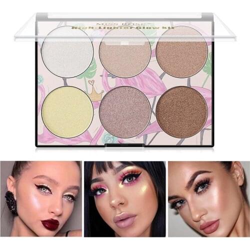 Makeup Trimming Face Powder 6 Colors Highlighter Bronzer Palette Makeup Contouring Shimmer Powder Makeup Shadow Cosmetics