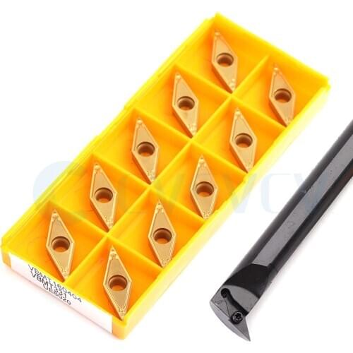 S20R S25S-SVUBR16 CNC Lathe Internal Turning Tool Holder +10Pcs VBGT VBMT1604 Machine Tools Carbide Blade Resistant Wear Seismic