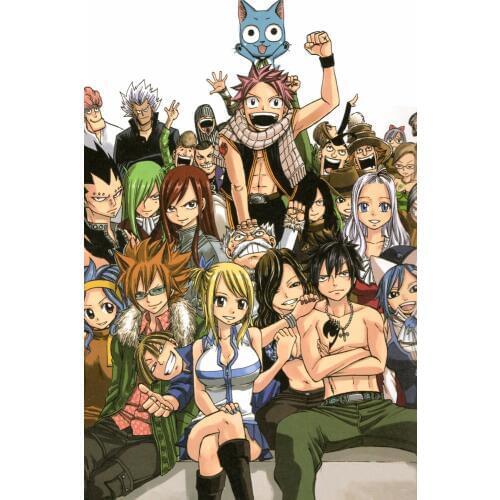 Custom FAIRY TAIL Home Decor Canvas Poster creative mural art Wall Art Fabric