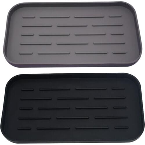 Silicone Drain Tray for Dishes Water Cup Fruit Vegetable Kitchen Sink Organizer