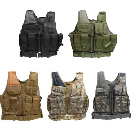 Outdoor Tactical Police Military MOLLE Swat Assault Utility Vest with Mag Pouch