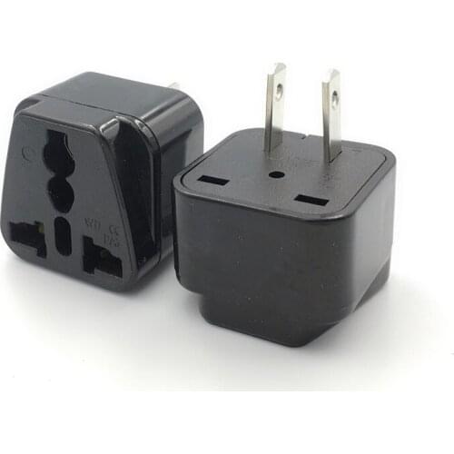 US Universal Travel Adapter Electric Plug Power Cord AU UK EU Euro To US Japan High Power Fast Portable Travel Converter
