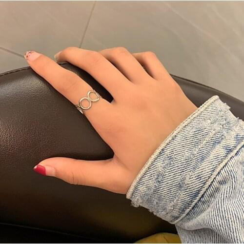 Women Jewelry Ring Fashion Design Metal Alloy Round Hollow Opening Finger Ring For Girl Lady Party Gifts Drop Shipping