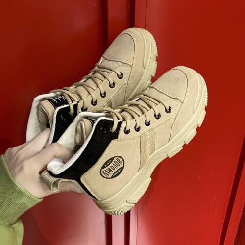 Snow boots 2019 warm women winter boots square heels flock ankle boots women shoes lace-up winter shoes woman YYJ295