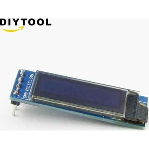 0.91'' 128x32 IIC I2C White OLED LCD Display Module 3.3V 5V For PIC Arduino top