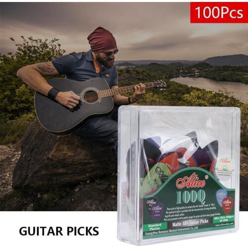 100pcs/set Hot Electric Guitar Pick Acoustic Music Picks Plectrum 0.58/0.71/0.81/0.96/1.20/1.50mm Thickness Guitar Accessories 8