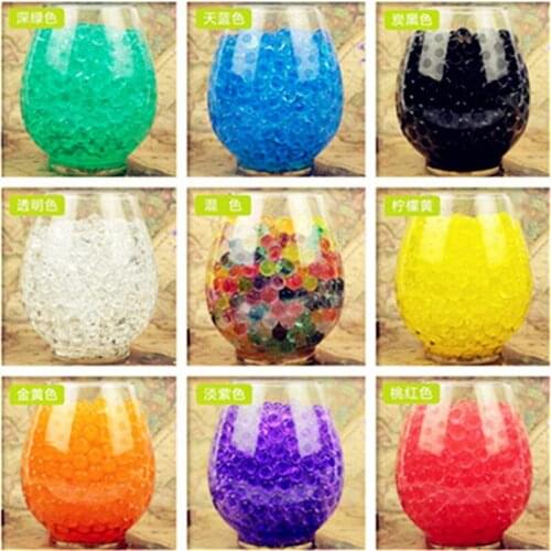 100 Pcs/set Crystal Mud10g Hydrogel Crystal Soil Grow Water Beads Colorful Water Beads Crystal Soil For Wedding Home Decoration