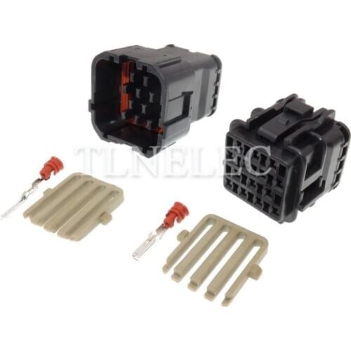 14 Pin Way Male Female Black Waterproof Electric Wire Auto Connector Plug with Pins MG640352 MG610350