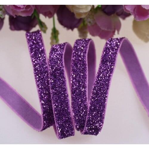 3/8" frosted glitter elastic 7B-14 for accessaries, 50yards/roll