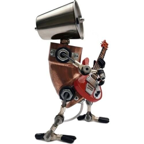 3D Metal Puzzle Robot Model Handmade Assembled Crafts Woth USB for Home Office Decor