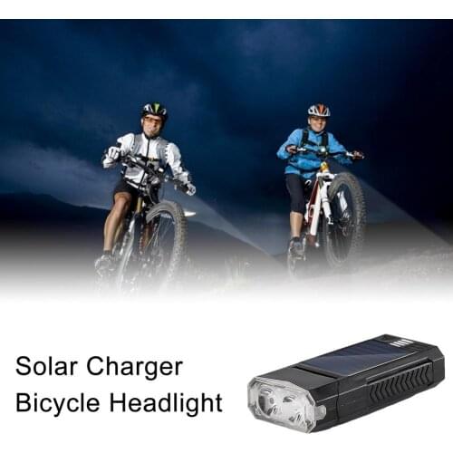 4000mAh/2000mAh Solar Bicycle Light Rainproof LED USB Power Bike Headlight Lights Rechargeable