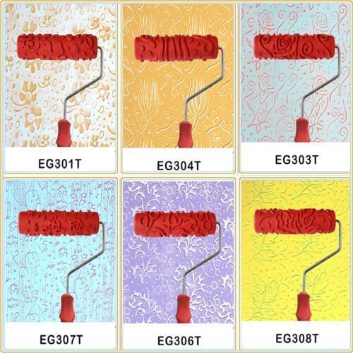 Free shipping 7inch red rubber roller wall decoration painting roller, Paint Roller for Wall Decoration Paint tools HOMEDIY TOOL