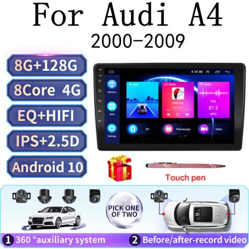 2din For Audi A4 B6 Android 10 2000 2001 2002-2009 car radio video Multimedia Player Navigation GPS 9 inches Radio Audio no dvd
