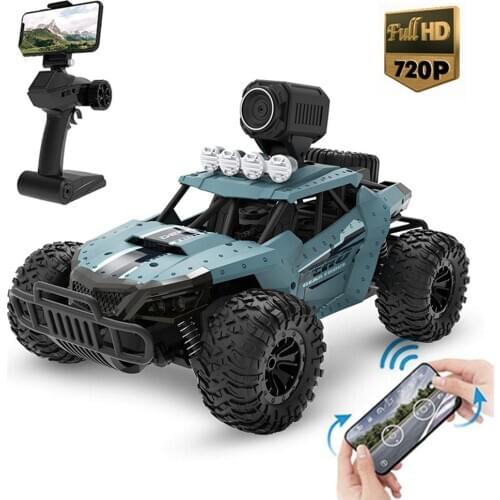 RC Car 4WD 2.4GHz Remote Control Car Climbing Vehicle With 720P HD FPV Camera 1/16 Off Road 4x4 Truck Offroad For Kids Toys Boys