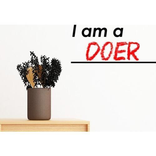 Quote I Am A Doer Removable Wall Sticker Art Decals Mural DIY Wallpaper for Room Decal