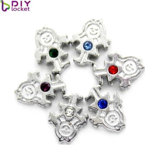 Diylocket 8mm Floating Charms Girl Birthstones Floating Charms Fit for Floating Lockets Pendant LSFC506