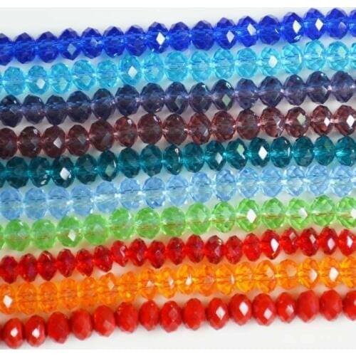 STENYA 4*3mm Crystal Czech Beads Rondelle Shape Lampwork Jewelry Findings Diy Spacer Earrings Bracelet Necklace Accessories