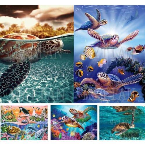 New Sea Turtles Full Square/round drill Mosaic Painting Drill Resin Embroidery 5D Diy Diamond Painting Handmade Cross Stitch