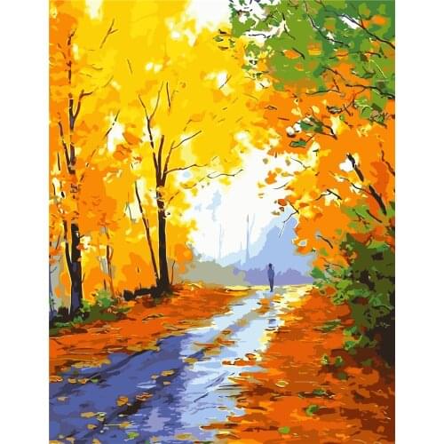 Beware Love Diy Painting By Numbers Landscape Handpainted Art Gift Scenery Canvas Drawing Home Decor 40x50cm No Frame