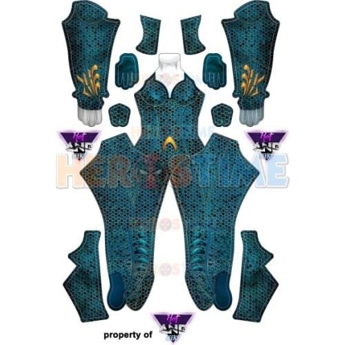 High Quality 3D Print Custom Mera Costumes Quinn Mera Cosplay Costume Spandex Mera Zenati Bodysuit Halloween costume for woman