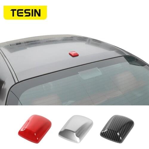 TESIN Antenna Cover For Dodge Charger ABS Car Antenna Base Decorative Cover Stickers For Dodge Charger 2009+ Car Accessories