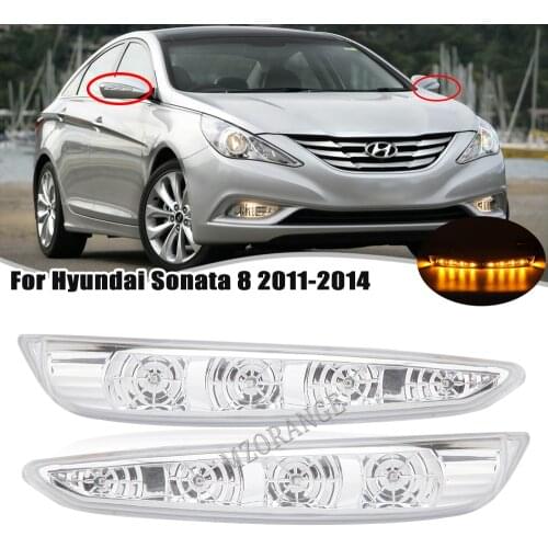 Door Wing turn signal light for Hyundai Sonata 8 2010-2014 rearview mirror turning signal LED light side lamp