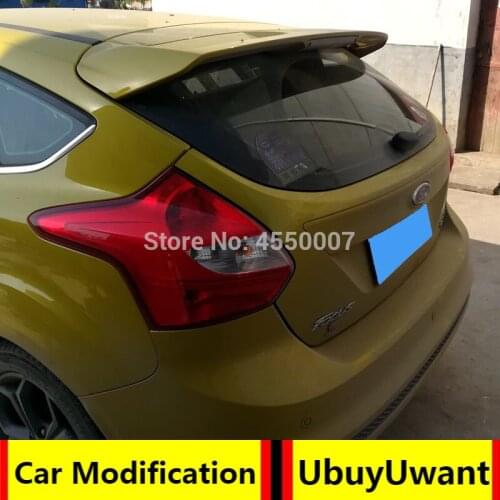 Car modification big spoiler for ford focus hatchback 2013 2014 2015 2016 2017 with ABS material