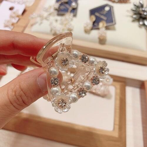 Fashion Small Fresh Hair Clip Korean Flowers Hair Claws Clips Hair Accessories For Women Girls Hair Crab Clamp Hairpin Headwear