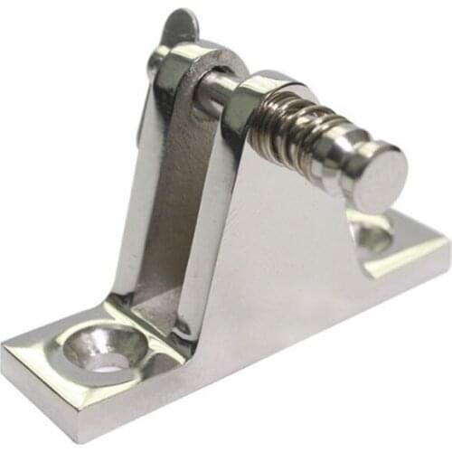 N84F 316 Stainless Steel Bimini Boat Top Deck Hinge Fitting Quick Release Marine Rowing Boats Fishing Kayak Canoe Boat