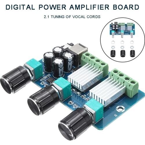 New Arrival 1pc 2.1 Channel YDA138 Digital Amplifier Board 2*15W+30W Class D Audio Module DC12V for Home Theater Amplifiers
