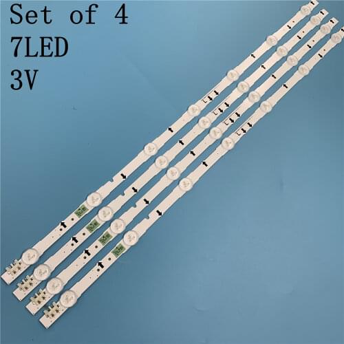 New kit)4 Pieces/set 7LED 647mm LED strip for samsung ue32j5500ak D4GE-320DC1-R2 D4GE-320DC1-R1 BN96-30443A 30442A 2014SVS32FHD