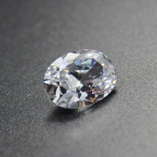 Oval shape OS white transparent cubic zirconia CZ stone beads for DIY jewelry making faceted loose stones Shiny brilliant cut
