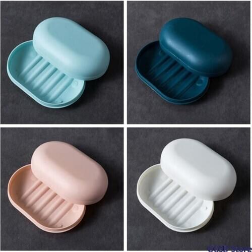 Plastic Soap Box Tray Dish Storage Holder Bathroom Shower Soap Dish Holder Box Home Travel Soap Organizer Bathroom Accessories