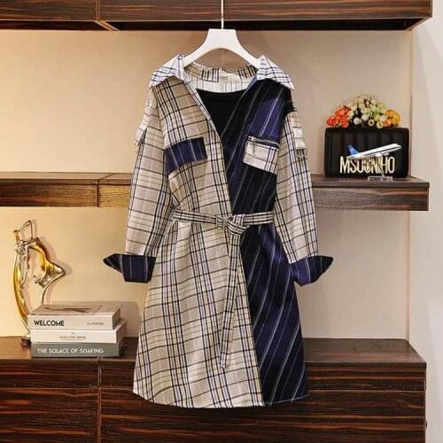 Модные платья в клетку QEWSDRFG China At AliExpress