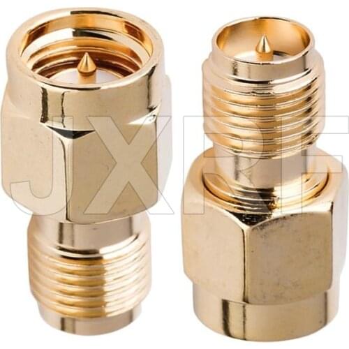 JX 1pcs RF connector SMA male to RP-SMA female adapter antenna connector adapter