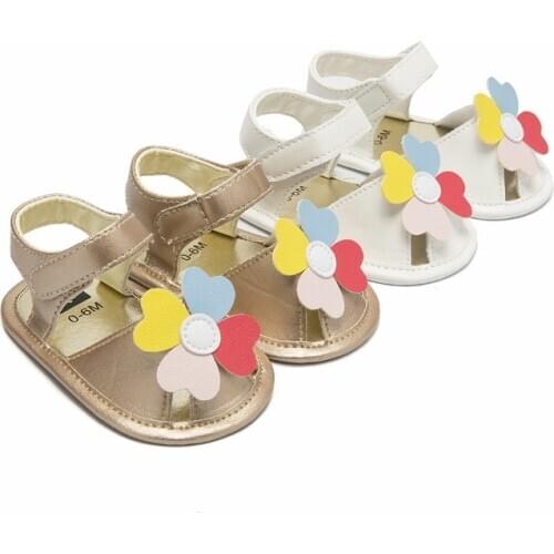 Girls Sandals Flowers Sweet Soft Childrens Beach Shoes Kids Summer Floral Sandals Princess Fashion Cute High Quality