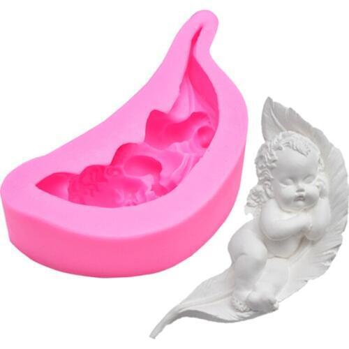 Cute Angel Baby Shape Silicone Fondant Mold Cake Decorating Tool 3D Chocolate Baking DIY Gumpaste Mould Kitchen Accessories
