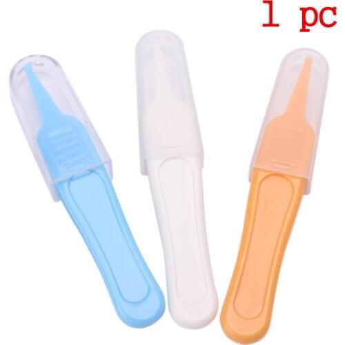 Baby Care Ear Nose Navel Cleaning Tweezers Safety Forceps Plastic Cleaner Clip
