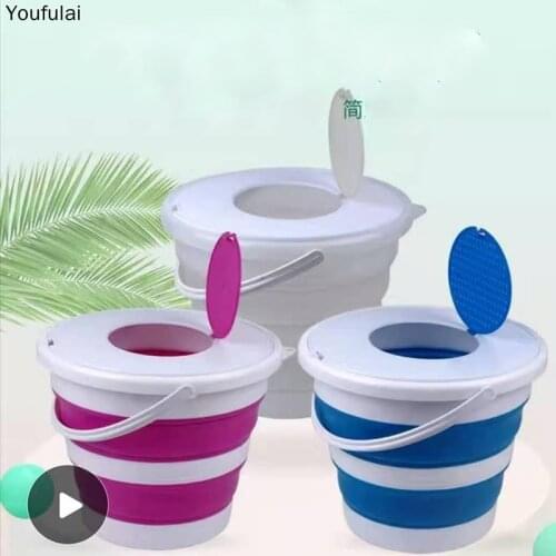 YJ 5L Detachable Washing Machine Portable Special Bucket Retractable Plastic Household Thicken Travel Outdoor Car Washing Bucket
