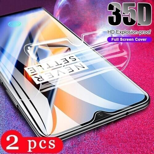 2Pcs soft full cover for oneplus 8 7 7t pro 6t Z hydrogel film phone screen protector Not Glass smartphone protective film